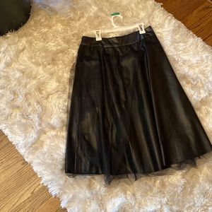 Never worn brand new Pleather and toole skirt.